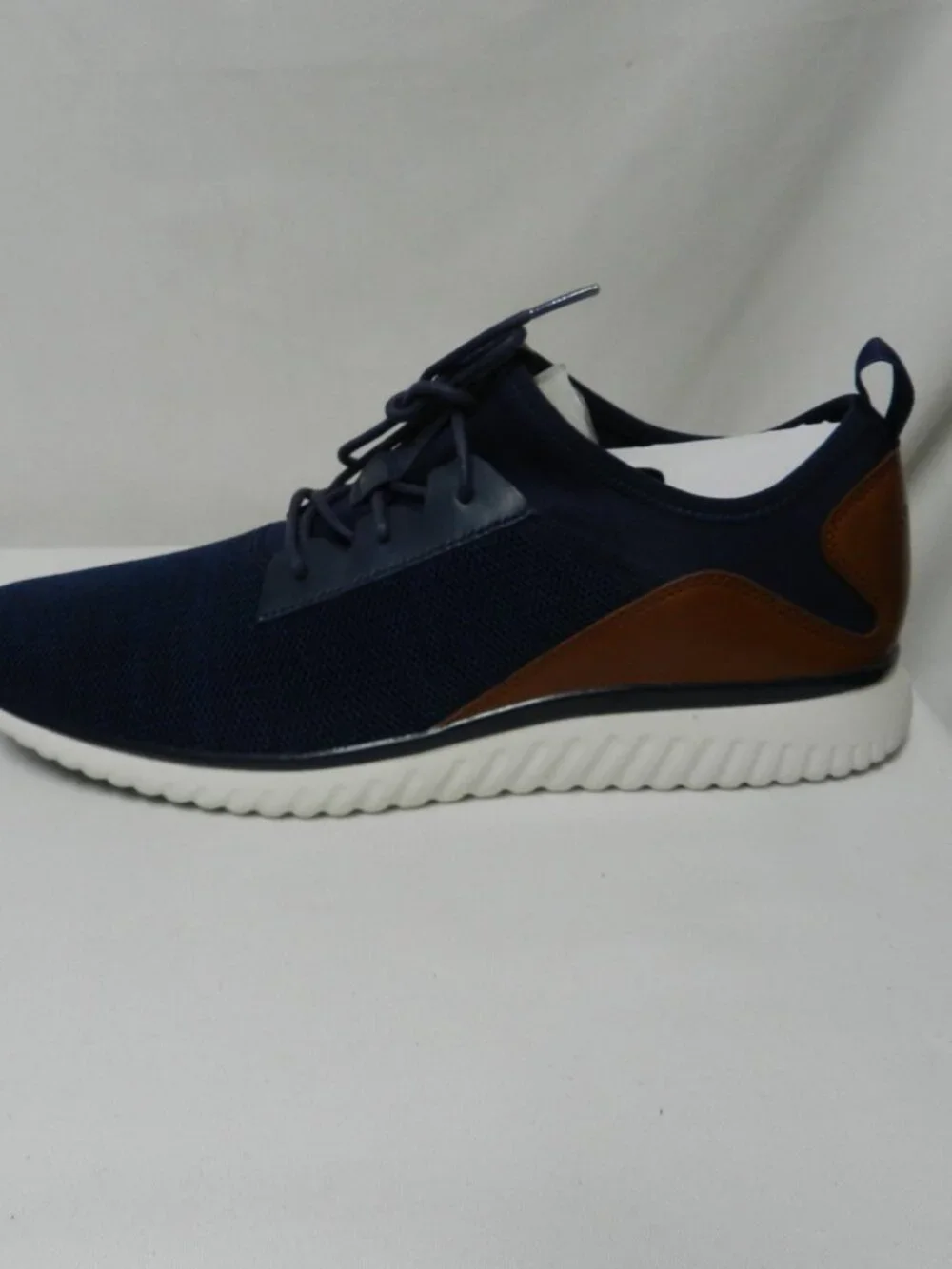 Cole Haan Grand Sport Sneakers Knit w/ Leather blue brown Men NIB NEW Size Sz 10 - Picture 4 of 16